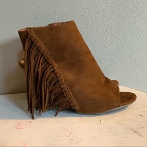 Coconuts by Matisse Suede Booties with Fringe.